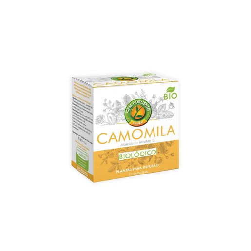 CEM PORCENTO Chá Infusão Camomila Bio 13 g