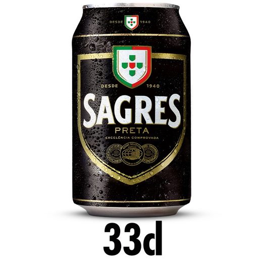 SAGRES Cerveja com Álcool Preta Lata 330 ml